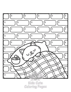 Easy Comfy Retreat coloring sheet for young children