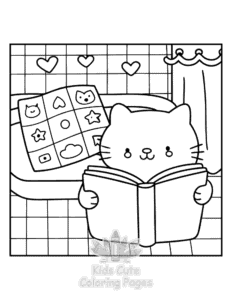 Comfy Retreat coloring page for girls, free to print