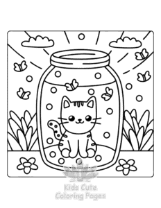 Comfy Retreat coloring page for boys, printable at home