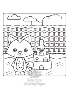 Printable Comfy Retreat coloring sheet for preschoolers