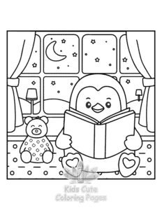 Printable Comfy Retreat coloring sheet for preschoolers