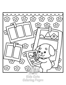 Easy Comfy Retreat coloring sheet for young children
