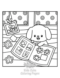 Free printable Comfy Retreat coloring page for kids
