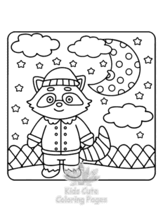Easy Comfy Retreat coloring sheet for young children