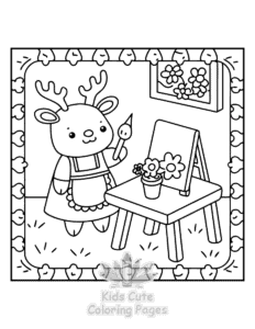 Simple Comfy Retreat coloring page for toddlers