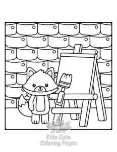 Easy Comfy Retreat coloring sheet for young children