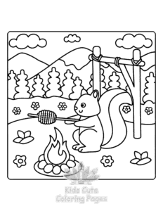 Comfy Retreat coloring page for boys, printable at home
