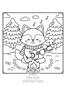 Free printable Comfy Retreat coloring page for kids