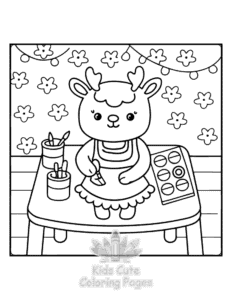 Comfy Retreat coloring page for boys, printable at home