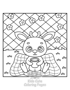 Simple Comfy Retreat coloring page for toddlers