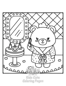 Easy Comfy Retreat coloring sheet for young children