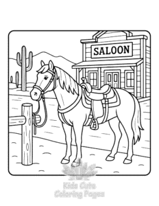 Cowboys Life coloring page for boys, printable at home