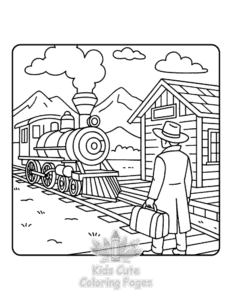 Printable Cowboys Life coloring sheet for preschoolers