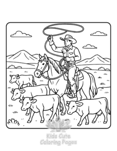 Free printable Cowboys Life coloring page for kids