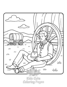 Cowboys Life coloring page for girls, free to print