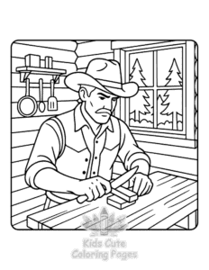 Cowboys Life coloring page for classroom activities