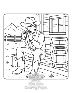 Cowboys Life coloring page for girls, free to print