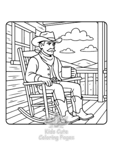Cowboys Life coloring page for boys, printable at home