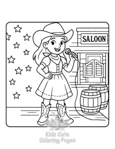 Printable Cowboys Life coloring sheet for preschoolers