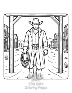 Cowboys Life coloring page for girls, free to print