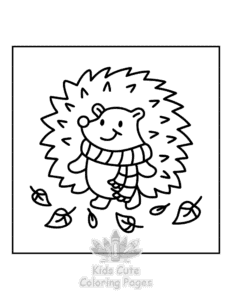 Cozy Autumn coloring page for girls, free to print