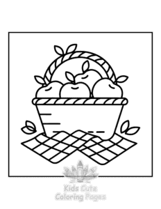 Easy Cozy Autumn coloring sheet for young children