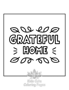 Simple Cozy Autumn coloring page for toddlers