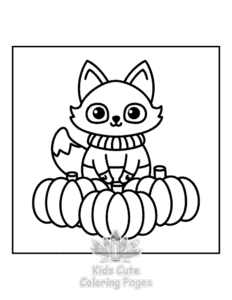 Cozy Autumn coloring page for classroom activities
