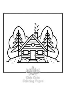 Easy Cozy Autumn coloring sheet for young children