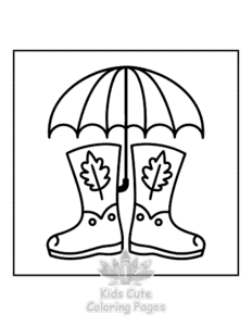 Easy Cozy Autumn coloring sheet for young children