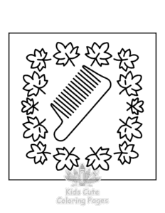 Cozy Autumn coloring page for girls, free to print