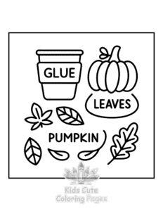 Cozy Autumn coloring page for boys, printable at home