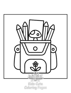 Easy Cozy Autumn coloring sheet for young children