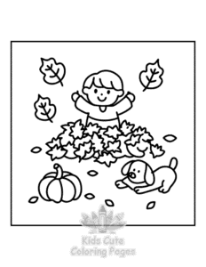Free printable Cozy Autumn coloring page for kids