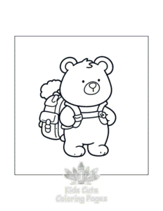 Simple Cozy Bear coloring page for toddlers