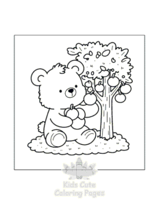 Printable Cozy Bear coloring sheet for preschoolers