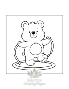 Printable Cozy Bear coloring sheet for preschoolers
