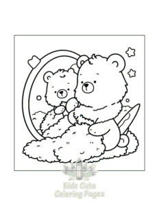 Simple Cozy Bear coloring page for toddlers