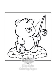 Simple Cozy Bear coloring page for toddlers