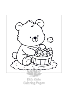 Free printable Cozy Bear coloring page for kids