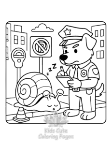 Dibujo para colorear de Escuadrón de detectives para niñas, gratis para imprimir