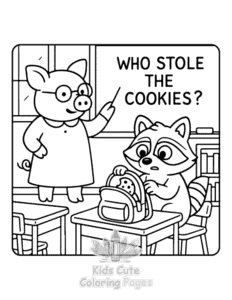 Dibujo para colorear de Escuadrón de detectives para niños, para imprimir en casa