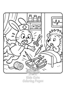 Dibujo sencillo de Escuadrón de detectives para colorear, para los más pequeños