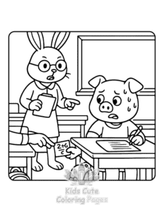 Lámina para colorear de Escuadrón de detectives, lista para imprimir, para niños de preescolar