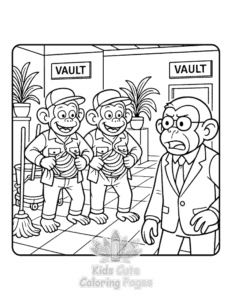 Dibujo de Escuadrón de detectives para colorear para actividades en el aula