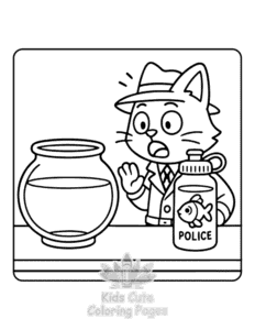 Dibujo gratis para imprimir de Escuadrón de detectives para niños