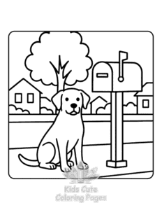 Cozy Dog Days coloring page for boys, printable at home