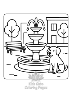 Free Cozy Dog Days coloring pages to print at home