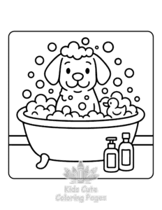 Cozy Dog Days coloring page for classroom activities