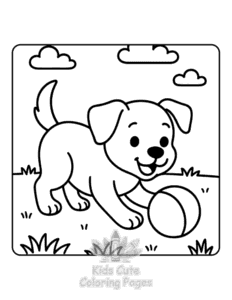 Free printable Cozy Dog Days coloring page for kids